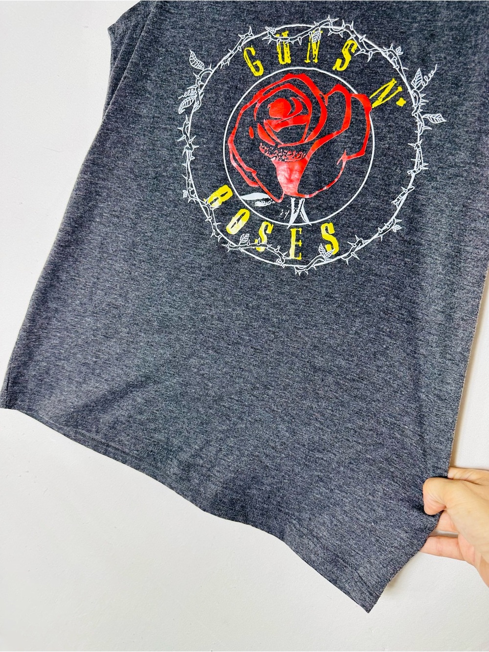 Guns N' Roses Charcoal Grey Graphic Muscle Tank Top M Band Tee Sleeveless T - Picture 6 of 11